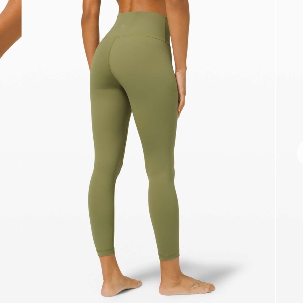 Lululemon Wunder Under High-Rise 28” Full-On Luxtreme Bronze Green Size 6 80 - Picture 2 of 7